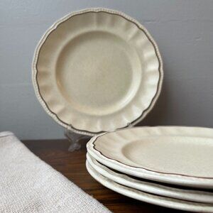 Kensington Staffordshire Handcrafted England Ironstone 4 Salad Plates